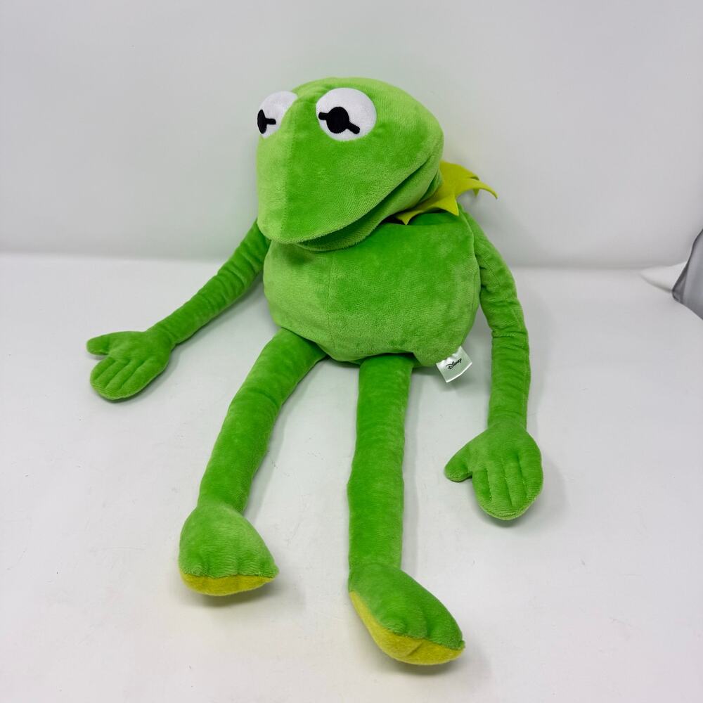 Disney‎ Kermit The Frog Plush Puppet 23" Green Muppets Stuffed Animal Toy Kids